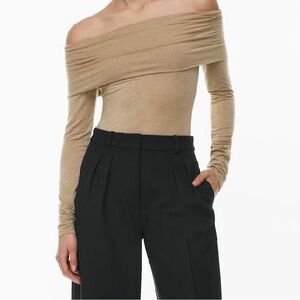 Babaton Tan Knit Top